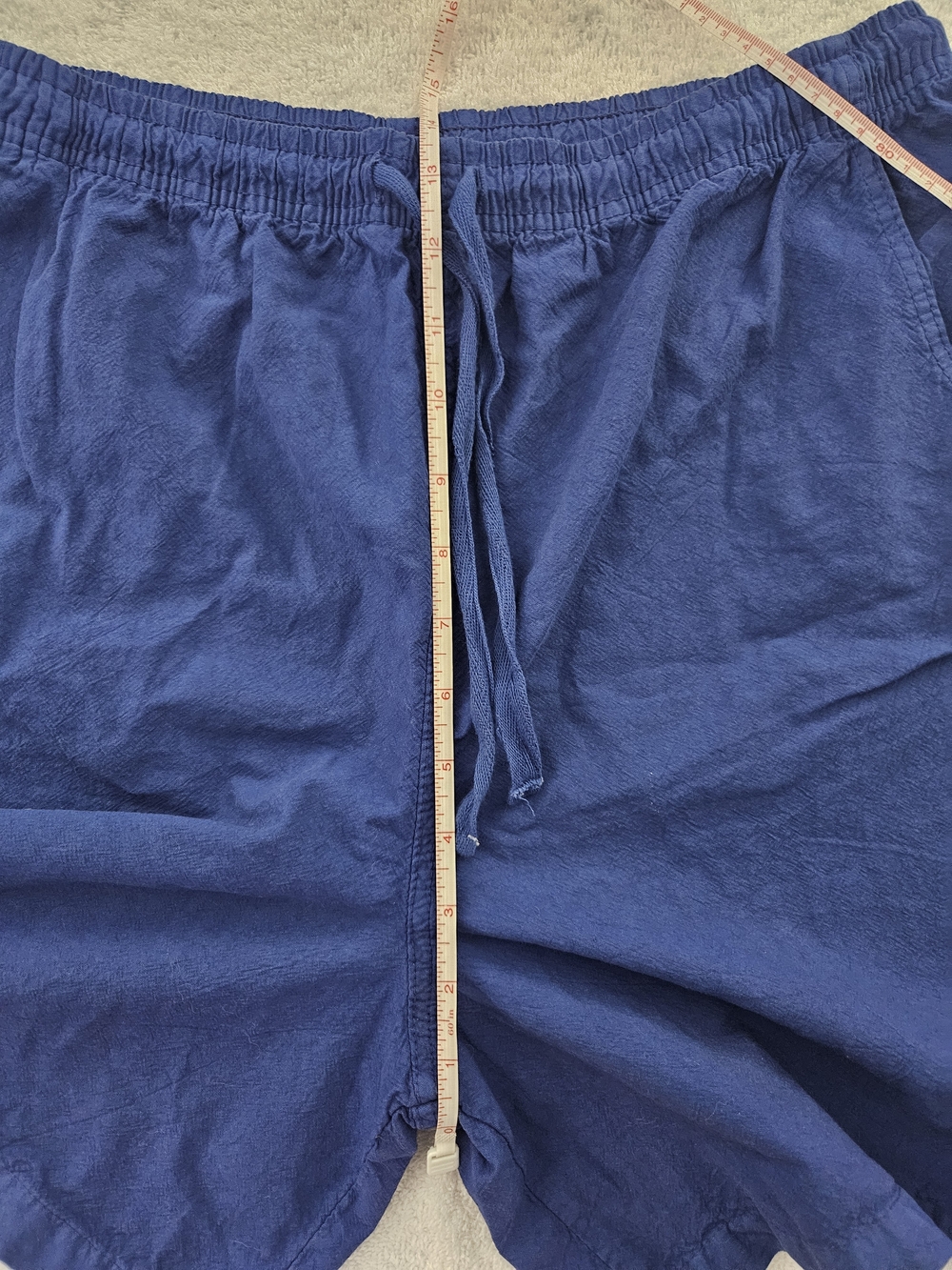 Ragtop Classic Comfort Women's Blue Drawstring Shorts With Pockets Size L - Picture 6 of 9